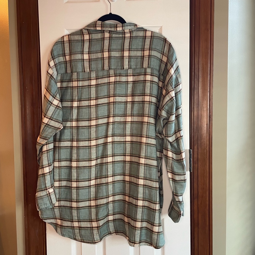 Frank & Eileen Green Sand Plaid Shirley Button Down Shirt - Picture 5 of 7